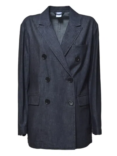 ASPESI DOUBLE-BREASTED DENIM BLAZER