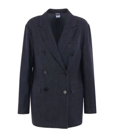 Aspesi Double-breasted Denim Blazer