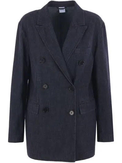 ASPESI DOUBLE-BREASTED DENIM BLAZER