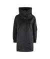 Aspesi Hooded Jacket With Arm Pocket And Drawstring In Black