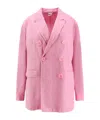 Aspesi Double Breasted Long Sleeve Blazer In Pink