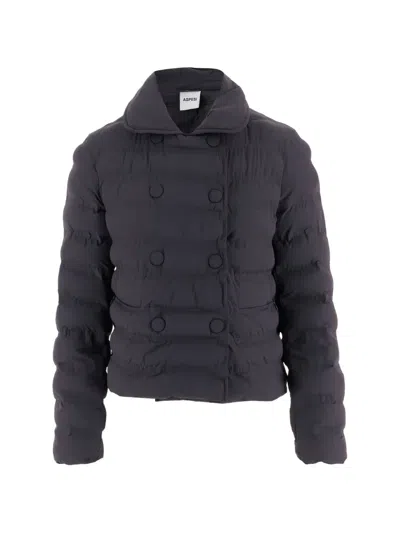 Aspesi Double-breasted Padded Jacket In Multi