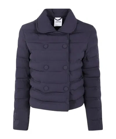 Aspesi Double-breasted Padded Jacket In Multi