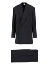 Aspesi Double-breasted Suit - Black In Blue