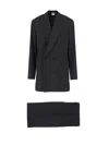 Aspesi Double-breasted Suit - Black In Blue