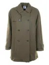 Aspesi Double-breasted Trench In Gray