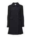 Aspesi Double-breasted Wool Coat In Black