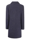 Aspesi Double-breasted Wool Coat In Blue
