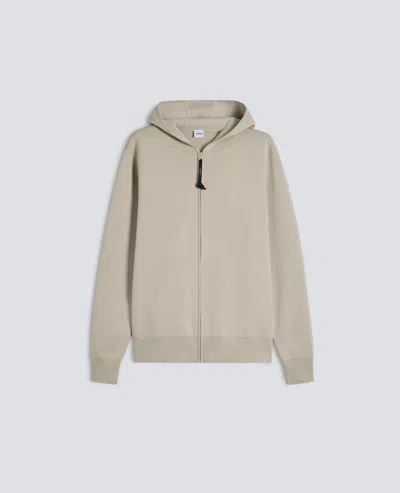 Aspesi Double-knit Cotton Hooded Sweater In Neutral