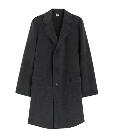 Aspesi Double-layer Wool Coat In Black