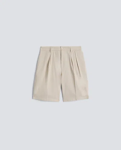 Aspesi Double Pleated Bermuda Shorts In Micro Cotton Twill In Neutral