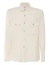 Aspesi Relaxed Fit Button-up Shirt With Two Chest Pockets In Neutral