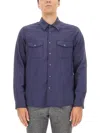 Aspesi Shirt With Chest Pockets And Collar In Blue