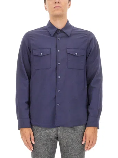 Aspesi Double Shirt In Blue
