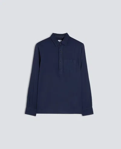 Aspesi Double Shirt In Cotton Voile In Blue