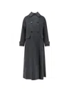 Aspesi Double-breasted Button-cuff Coat In Gray