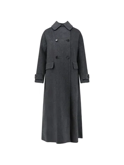 Aspesi Double-breasted Button-cuff Coat In Gray