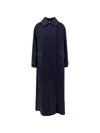 Aspesi Double-breasted Coat In Blue