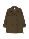 Aspesi Double-breasted Storm-flap Jacket In Brown