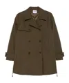 Aspesi Double-breasted Storm-flap Jacket In Brown