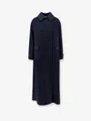 Aspesi Double-breasted Wool Coat In Blue