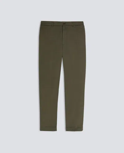 Aspesi Dover Trousers In Garment-dyed Stretch Cotton Gabardine In Green