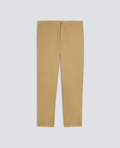 Aspesi Dover Trousers In Garment-dyed Stretch Cotton Gabardine In Brown