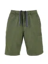 Aspesi Drawstring Bermuda Shorts In Green