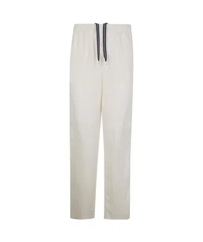 Aspesi Drawstring Casual Pants In White