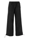 Aspesi Drawstring-cuffed Trousers In Black
