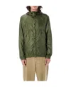 Aspesi Drawstring-hood Windbreaker Jacket In Green