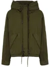 Aspesi Drawstring Hooded Jacket In Grün