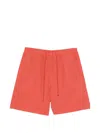 Aspesi Drawstring Shorts In Red