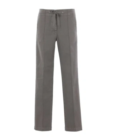 Aspesi Drawstring Straight-leg Trousers In Gray