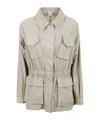 Aspesi Drawstring Utility Jacket In Nude