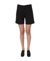 Aspesi Cotton Twill Bermuda Shorts In Black