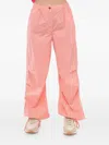 Aspesi Drawstring-waist Cotton Trousers In Pink