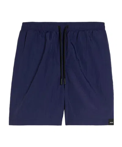 Aspesi Drawstring Waist Swim Trunks In Blue