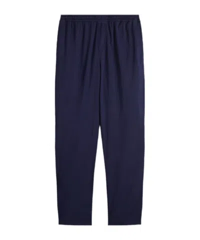 Aspesi Drawstring-waist Tapered Trousers In Black