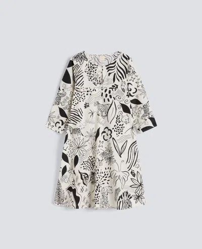 Aspesi Dress In Jungle Print Cotton Poplin - Aa Capsule Collection In Multi