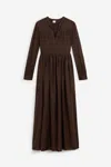 Aspesi Cotton Muslin Maxi Dress In Brown