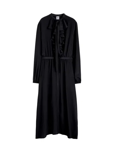 Aspesi Long Sleeve Dress In Black