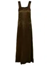 Aspesi Dresses Green In Brown