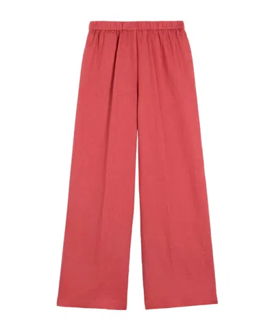 Aspesi Elastic Pleated Casual Pants In Red