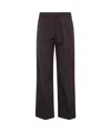 Aspesi Elastic-waist Wide-leg Trousers In Black