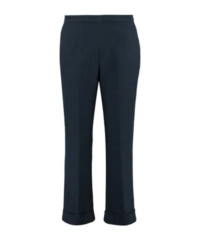 Aspesi Elastic Waist Casual Pants In Black