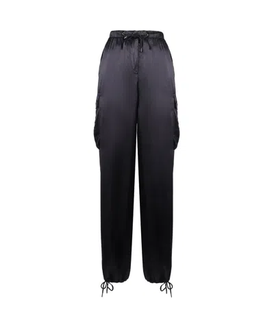 Aspesi Viscose Utility Trousers In Blue