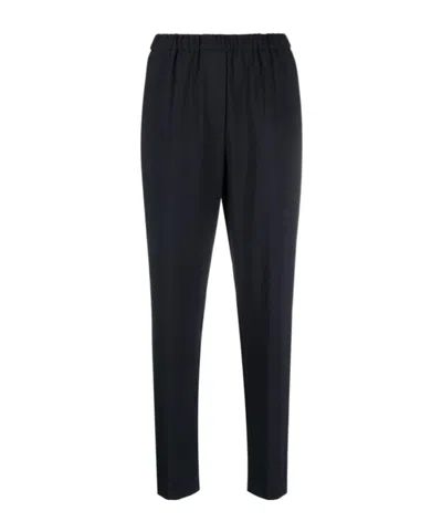 Aspesi Elastic Waist Casual Pants In Blue