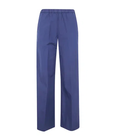 Aspesi Elastic Waist Casual Pants In Blue