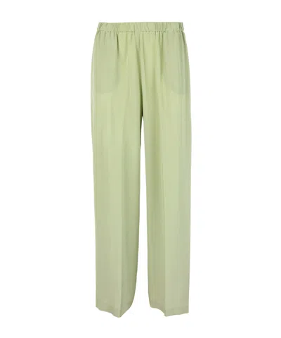Aspesi Elastic Waist Casual Pants In Green